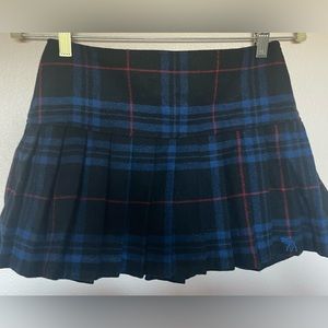 Abercrombie & Fitch blue tartan mini skirt